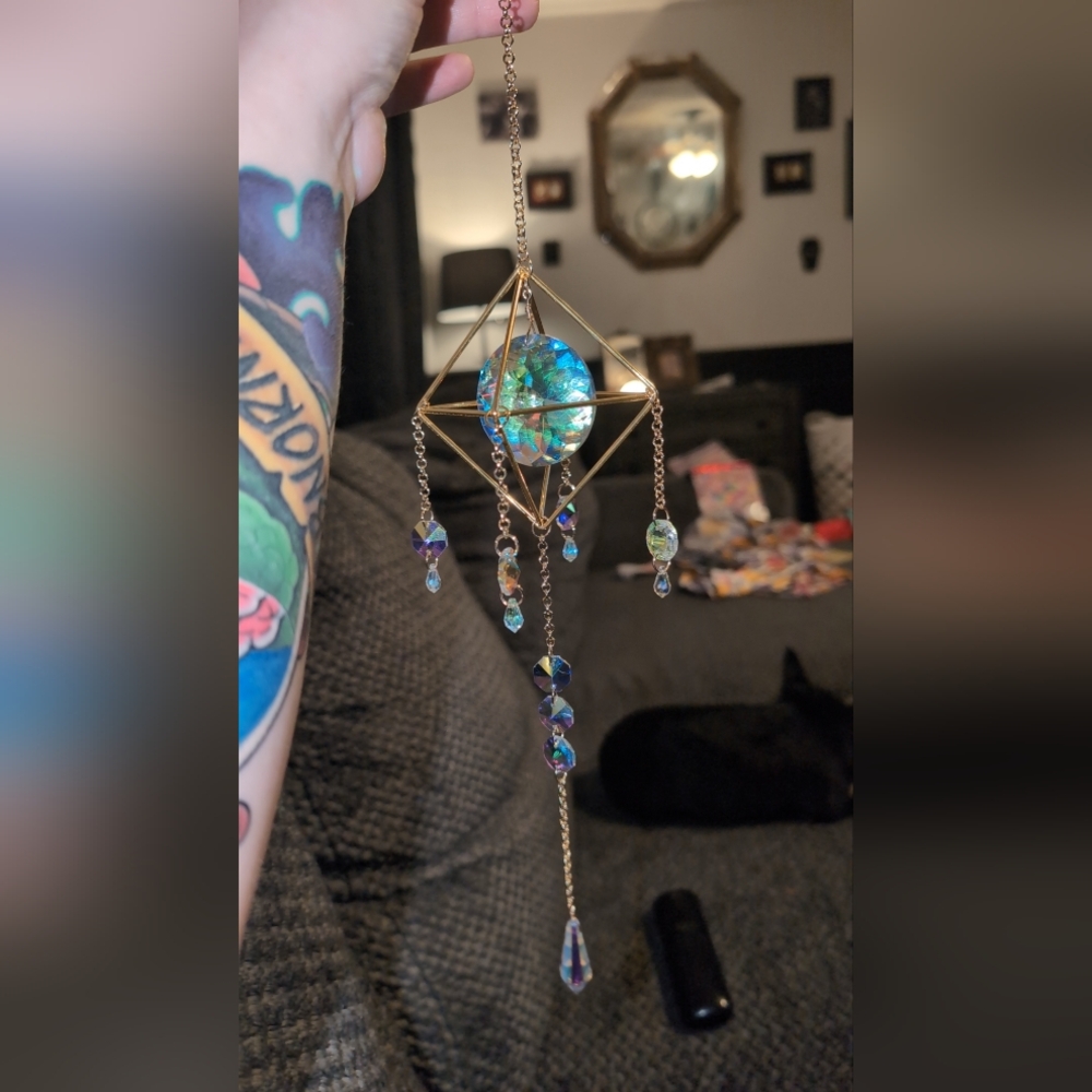 Gold And Crystal Sun Catcher